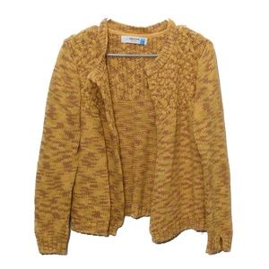 Sparrow Open Front Cardigan in Mustard Gold - L